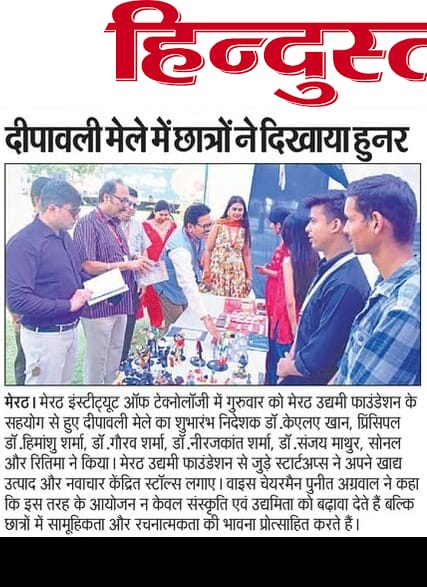 Diwali Mela organized at MIT in collaboration with Meerut Udyami Foundation